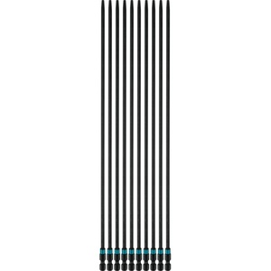 Makita A-99253 Impactx #1 Square Recess 12″ Power Bit, 10 Pack, Bulk(PH1)