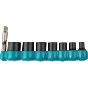 Makita E-01694 Impact XPS® 8 Pc. 1/4″ Drive 6-Point Metric Impact Socket Set w/Standard Socket Adapter | Standard Adapter Included | Chrome Moly Steel | Metric Sizes | Heavy Duty | Laser-Etched Markings | 1/4-Inch Drive(SAE)