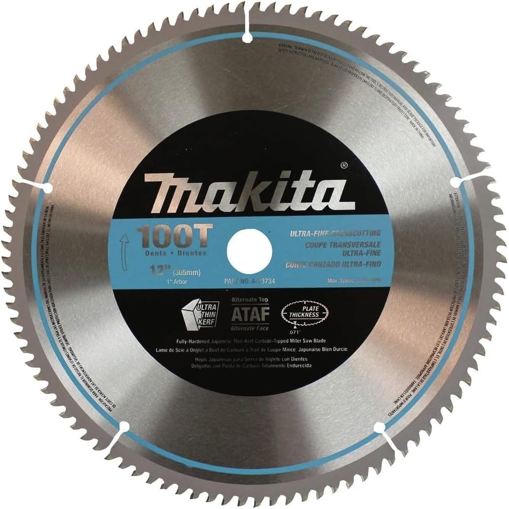 image:imageMAKITA 12 X 1 100T MICRO POLISHED MITER SAW BLADE A93734  SilverPack of 10