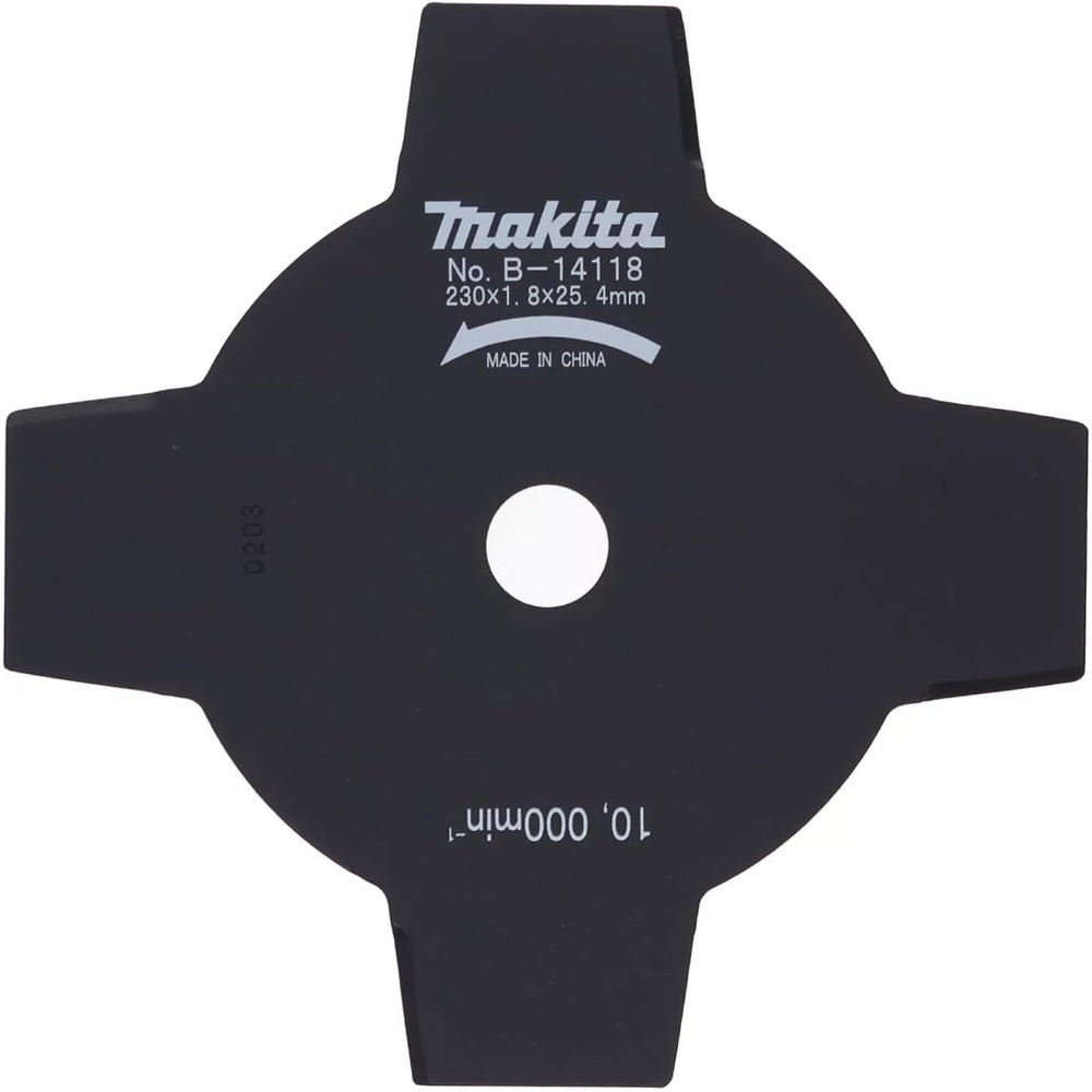 image:imageMakita  B14118 Brush Cutting Blade 9 in Dia 9 in L  4Tooth Steel Construction  Reversible Design  Cuts Grass amp Underwood  LongLasting Durability