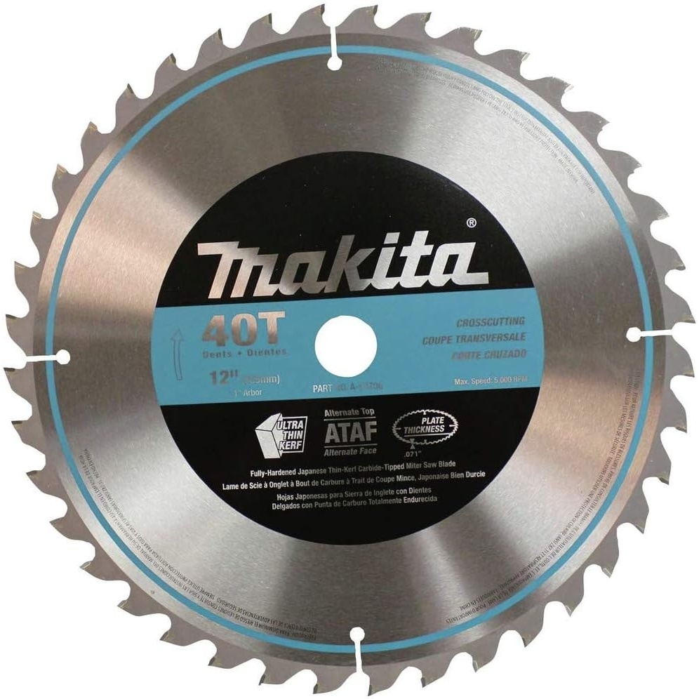 image:imageMakita A93706 12Inch 40 Tooth Micro Polished Mitersaw Blade