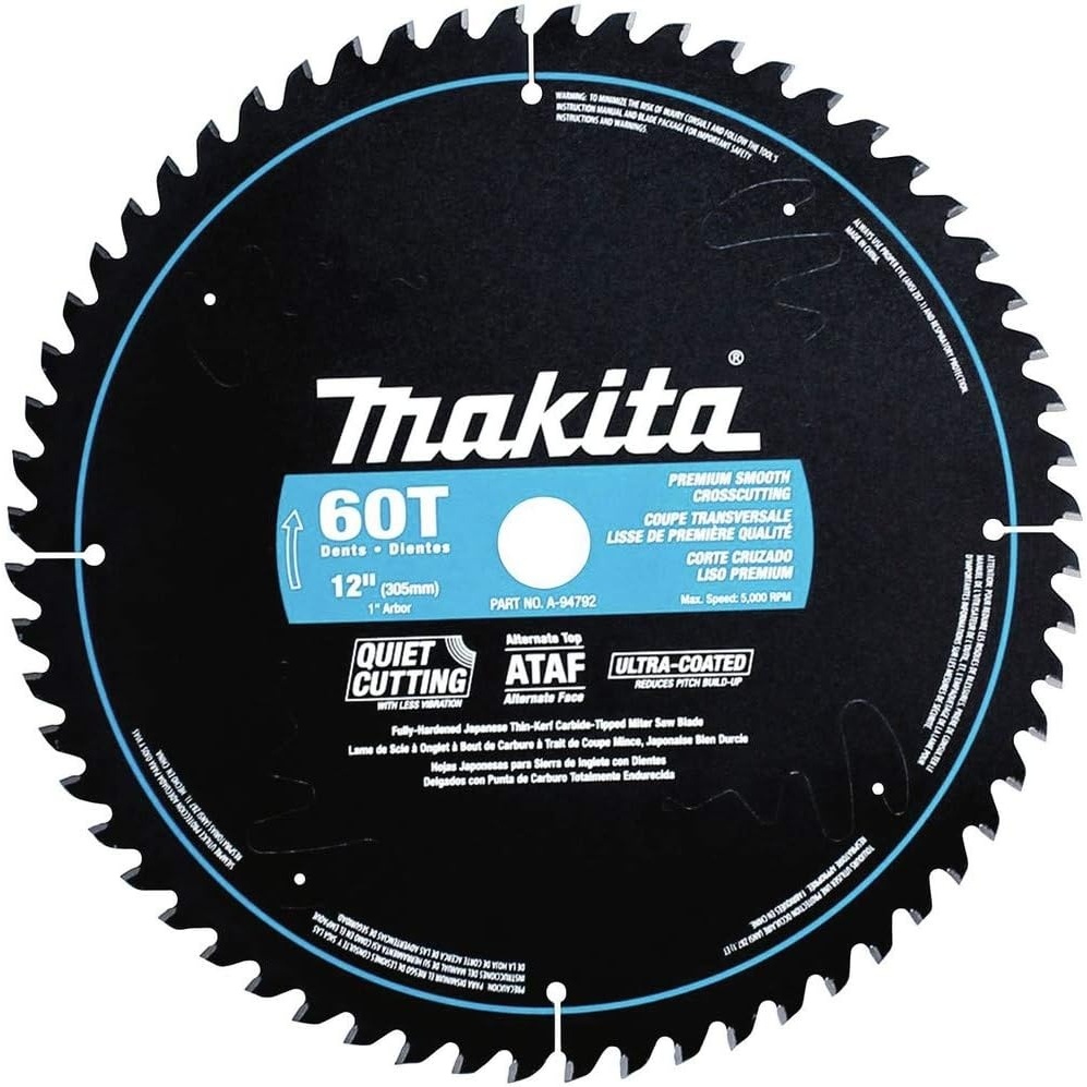 image:imageMakita A94792 12Inch 60Tooth Ultra Coated Miter Saw Blade  Black