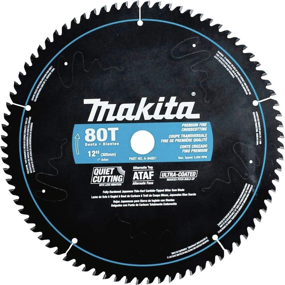 image:imageMakita A94801 12Inch 80 Tooth Ultra Coated Mitersaw Blade  Black