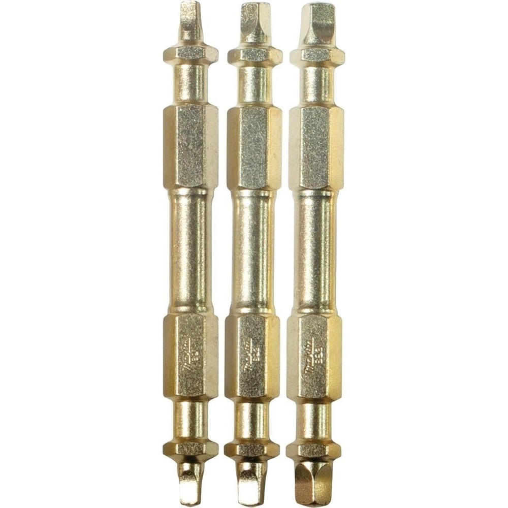 image:imageMakita B49600 Impact Gold 3 Pc Assorted 212 Square DoubleEnded Power Bits