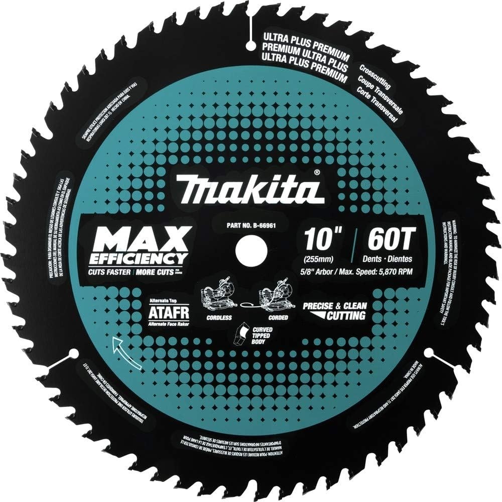 image:imageMakita B66961 10 60T CarbideTipped Max Efficiency Miter Saw Blade