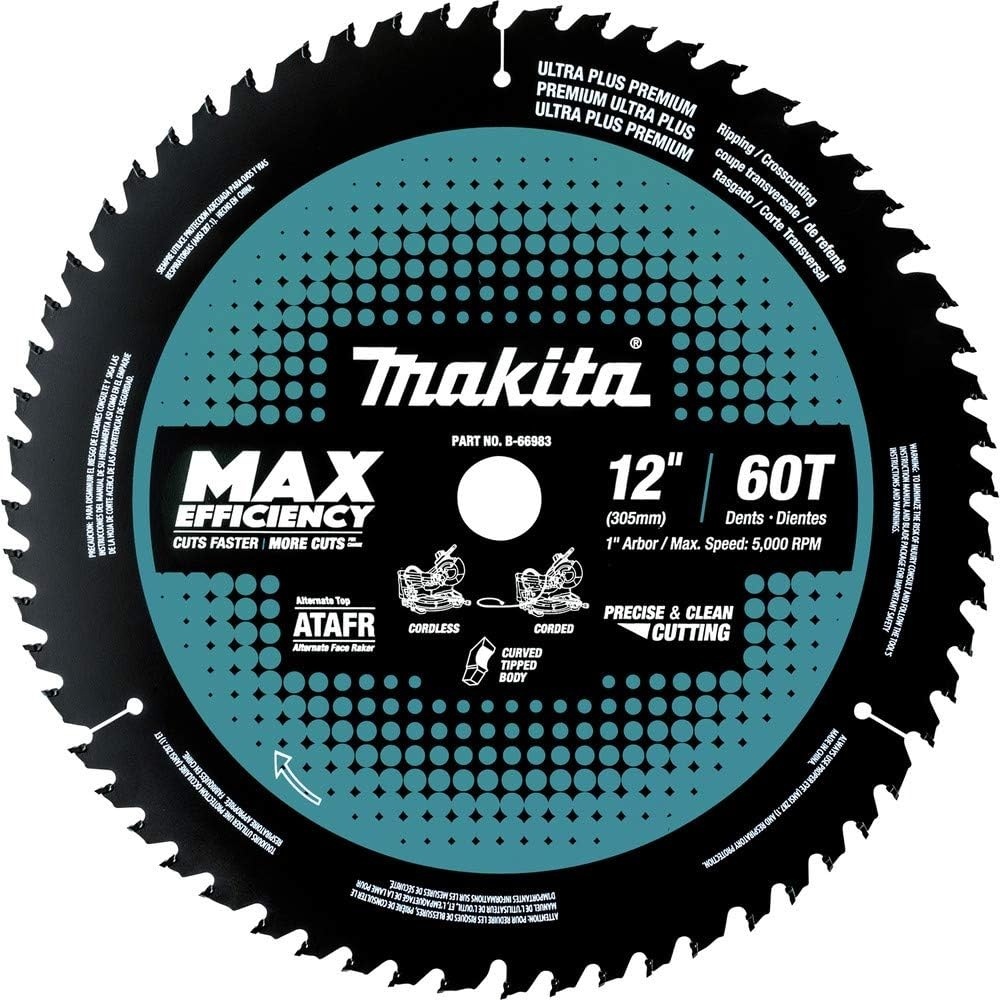 image:imageMakita B66983 12 60T CarbideTipped Max Efficiency Miter Saw Blade