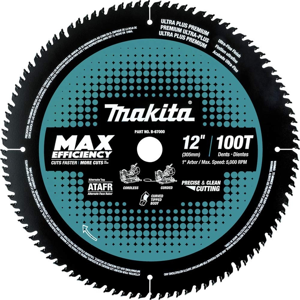image:imageMakita B67000 12 100T CarbideTipped Max Efficiency Miter Saw BladePack of 1
