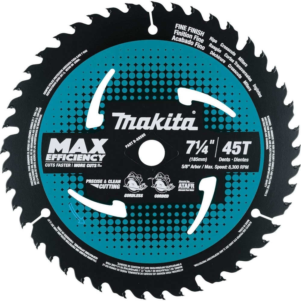 image:imageMakita B68585 714 45T CarbideTipped Max Efficiency Saw Blade Fine Crosscutting