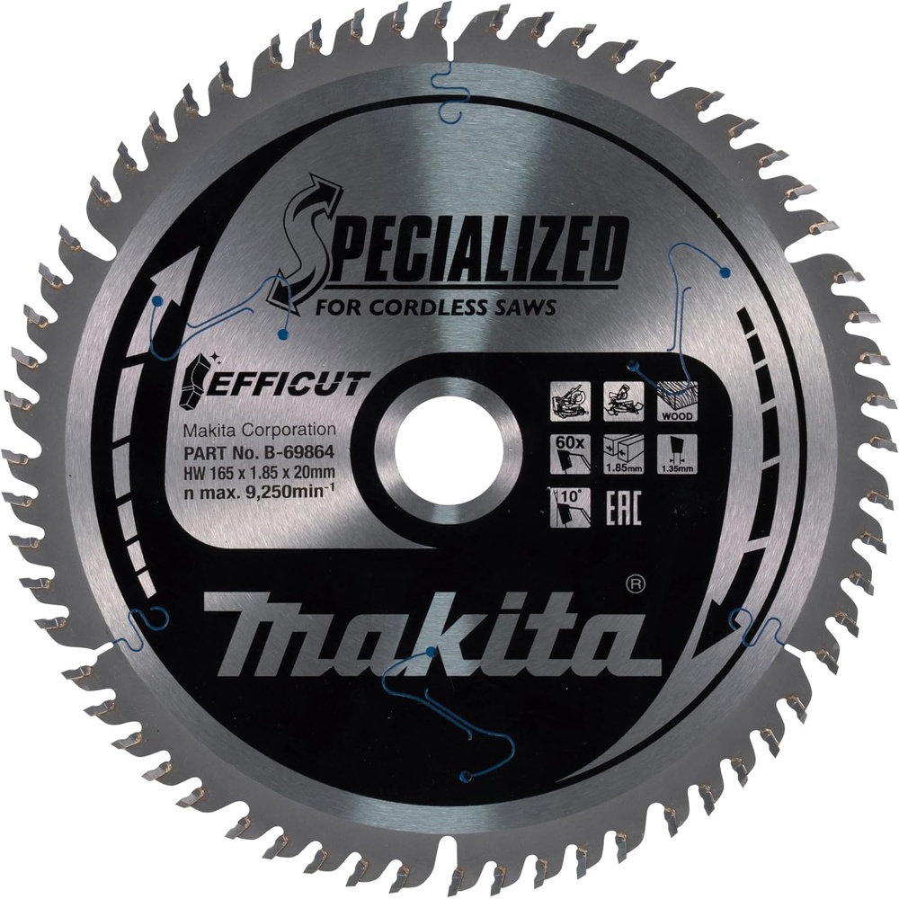 image:imageMakita B69842 612 60T CarbideTipped Max Efficiency Miter Saw Blade