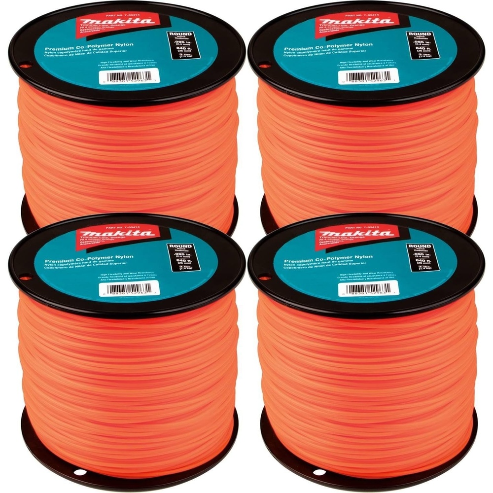 image:imageMakita T03735 Round Trimmer Line 0095 Orange 840 3 lbs 4pk