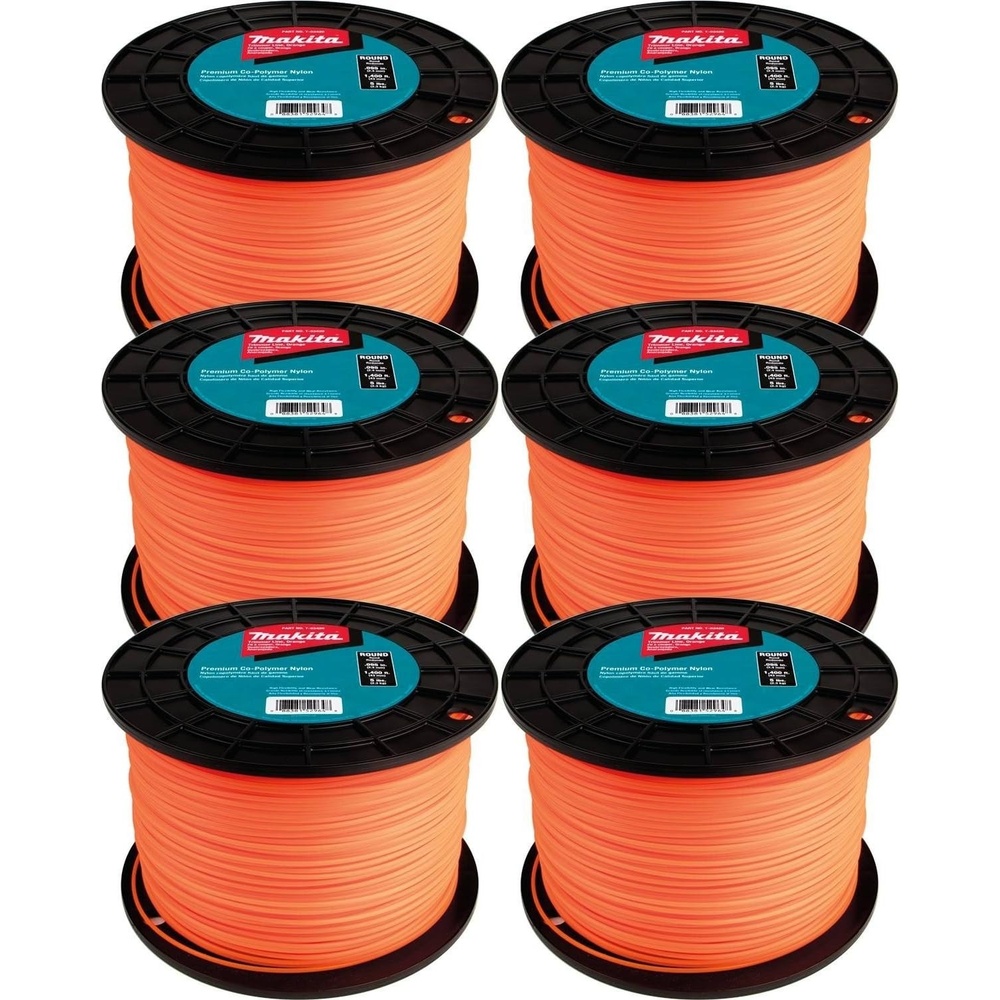 image:imageMakita T03741 Round Trimmer Line 0095 Orange 1400 5 lbs 6pk