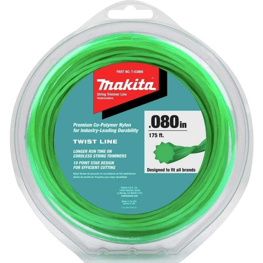 image:imageMakita T03866 Twisted Trimmer Line 0080 Green 175 12 lbs0080 Pack of 12