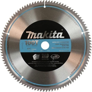 MAKITA 12″ X 1″ 100T MICRO POLISHED MITER SAW BLADE, A-93734 , Silver((Pack of 10))