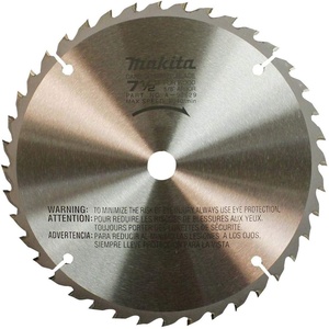 Makita A-90629 7-1/2-Inch 40 Tooth Carbide Tipped Wood Saw Blade Silver