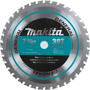 Makita A-93821 7-1/4-Inch by 38-Teeth General Purpose Carbide-Tipped Saw Blade(38-Teeth)