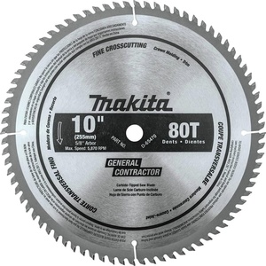 Makita D-65470 10″ 80T Micro-Polished Miter Saw Blade, Fine Crosscutting