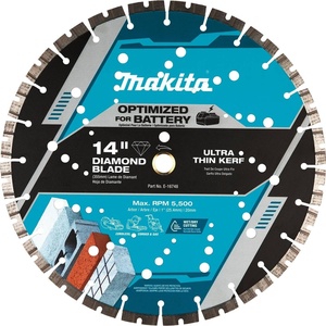 Makita E-16748 14″ Thin Kerf Diamond Blade, Segmented, General Purpose