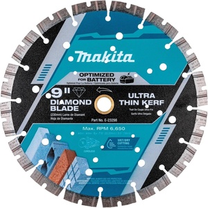 Makita E-23298 9″ Thin Kerf Diamond Blade, Segmented, General Purpose