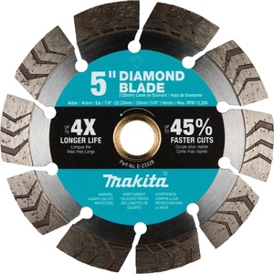 Makita E-23329 5″ Diamond Blade, Segmented Turbo, General Purpose
