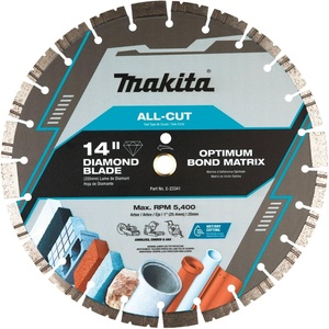 Makita E-23341 14″ All-Cut Diamond Blade, Segmented, General Purpose
