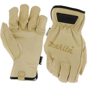 Makita T-04195 100% Genuine Leather Cow Driver Gloves (Large)(Gloves)
