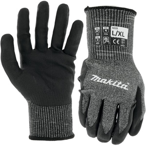 Makita Unisex FitknitÂ T 04145 Advanced FitKnit Cut Level 7 Nitrile Coated Dipped Gloves(Gloves)