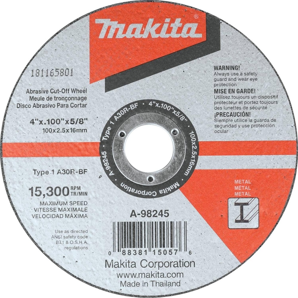 image:imageMAKITA 4 X 332 X 58 CutOff Wheel Metal A98245