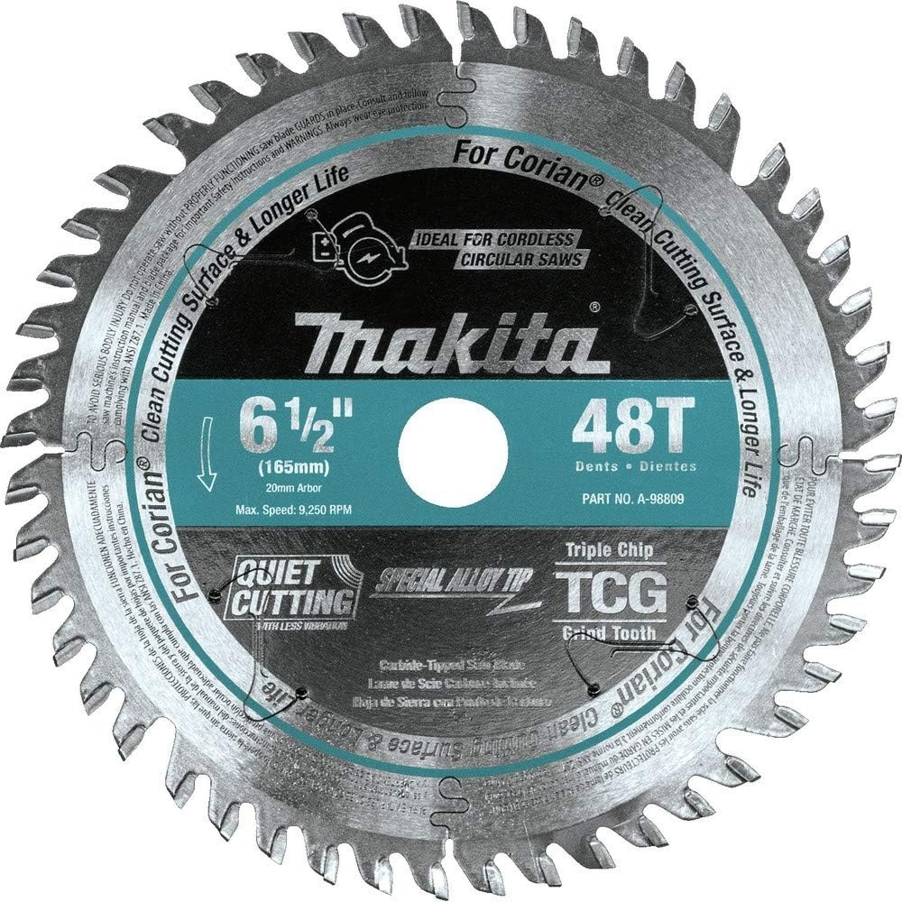 image:imageMakita A98809 612 48T CarbideTipped Cordless Plunge Saw Blade