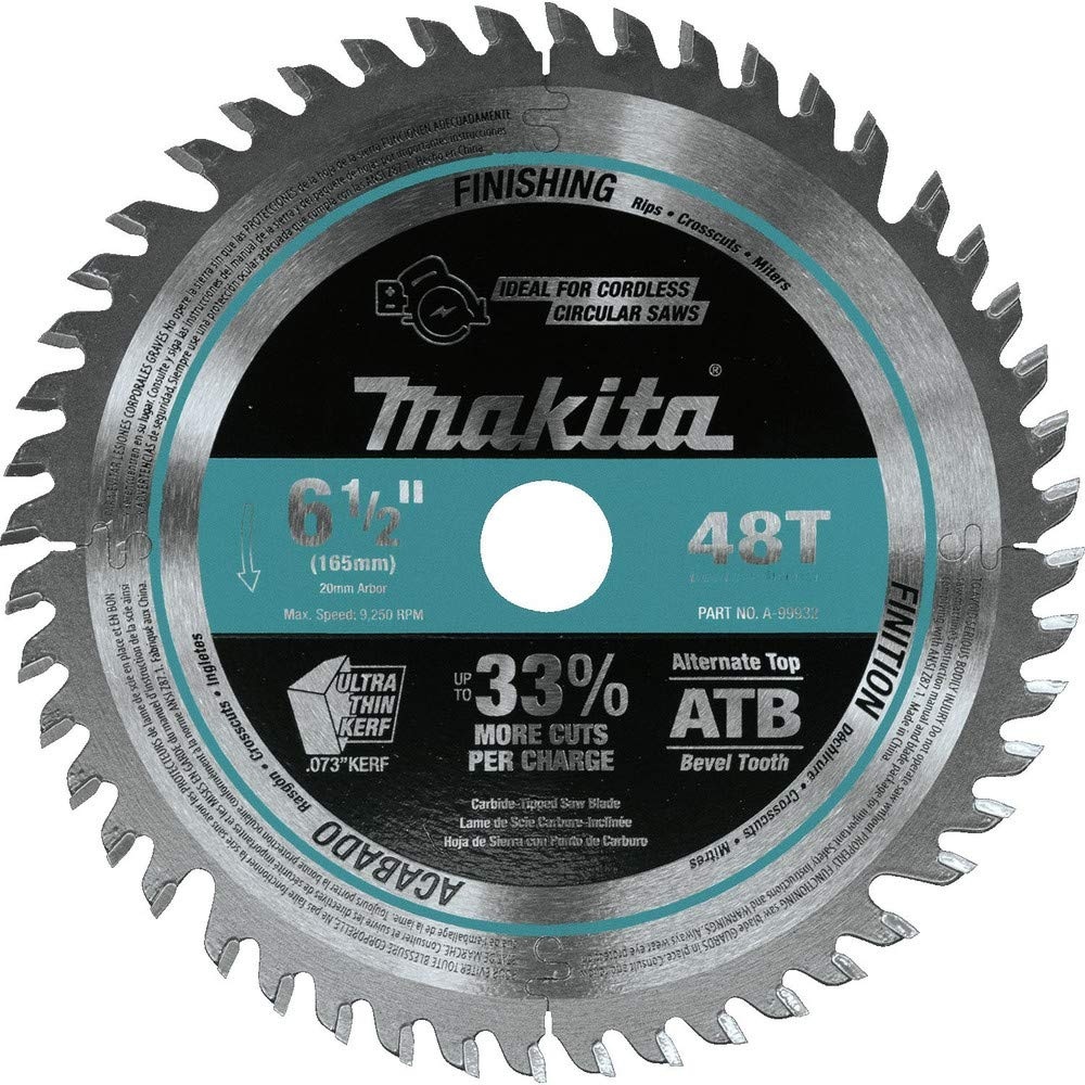 image:imageMakita A99932 612 48T CarbideTipped Cordless Plunge Saw Bladecolour