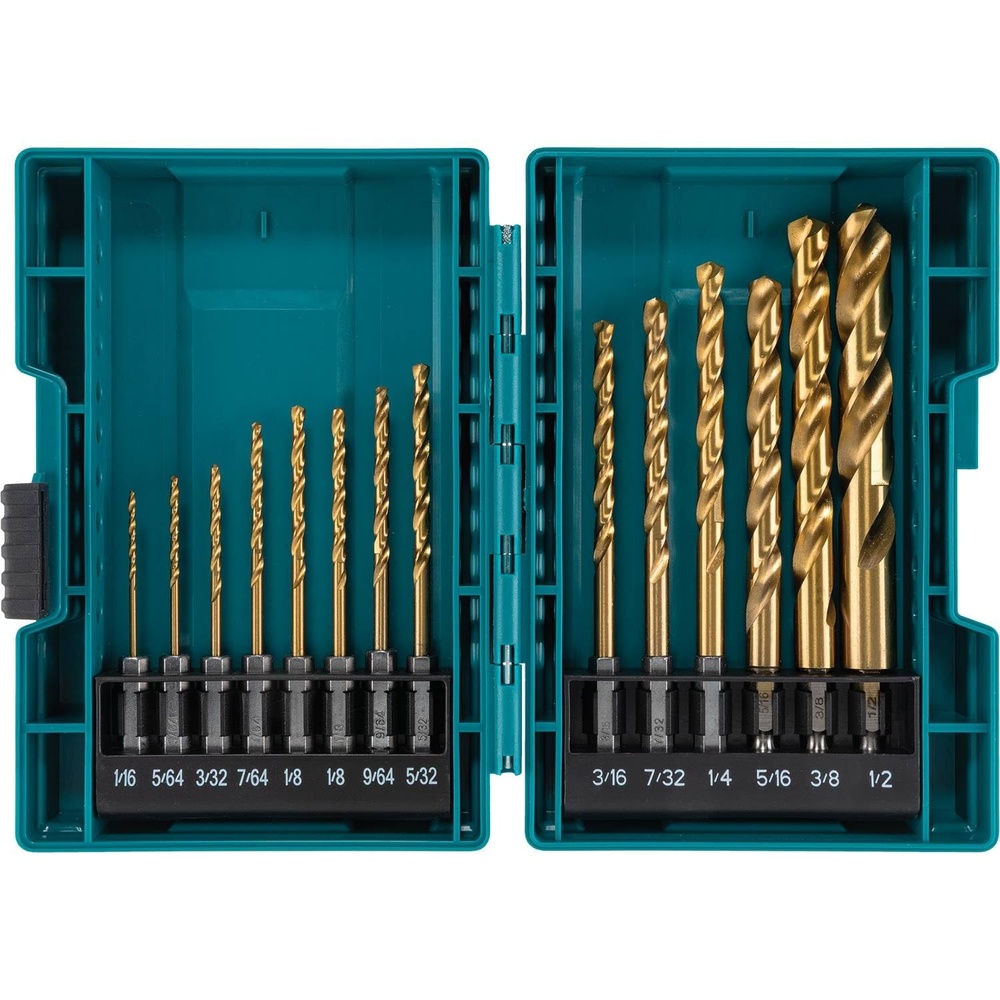 image:imageMakita B65399 Impact Gold 14 Pc Titanium Drill Bit Set 14 in Hex Shank14Piece