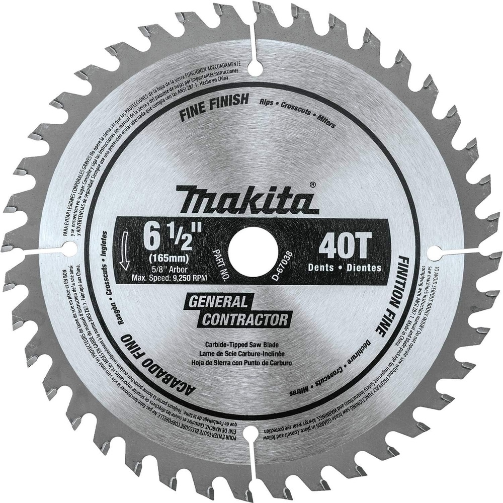 image:imageMakita D67038 612 40T CarbideTipped Circular Saw Blade Fine Finish