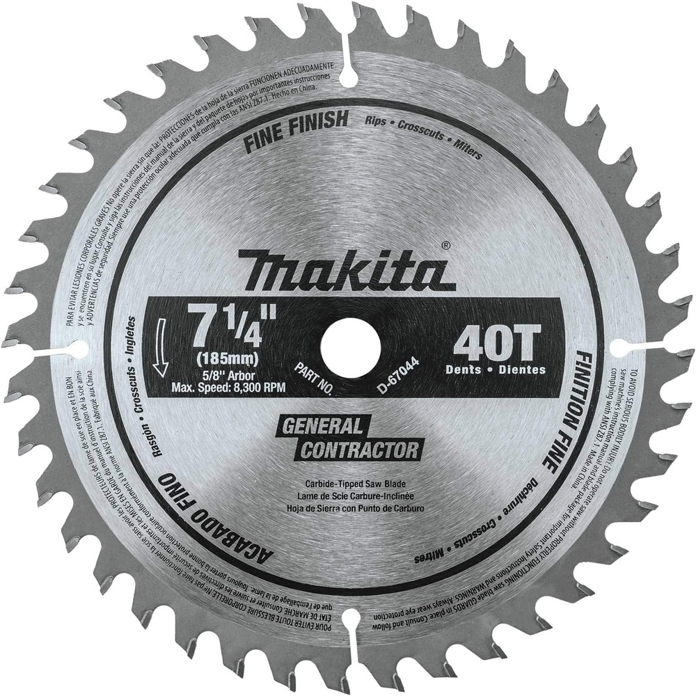 image:imageMakita D67044 714 40T CarbideTipped Circular Saw Blade Fine Crosscutting