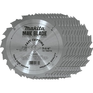 Makita A-90009-B-10 7-1/4″ 16T Carbide-Tipped Circular Saw Blade, 10/Pk