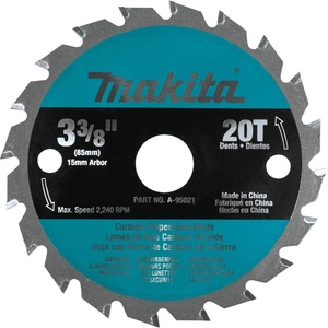 Makita A-95021 3-3/8″ 20T Carbide-Tipped Circular Saw Blade, General Purpose