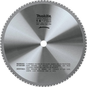 Makita A-97601 14″ (90T) Carbide-Tipped Metal Cutting Blade, Ferrous Metal – Thin Gauge,