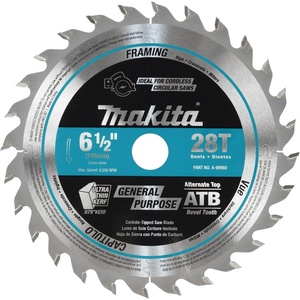 Makita A-99960 6-1/2″ 28T Carbide-Tipped Cordless Plunge Saw Blade
