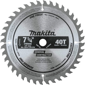 Makita D-67044 7-1/4″ 40T Carbide-Tipped Circular Saw Blade, Fine Crosscutting
