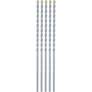 Makita E-10615 5/32″ x 6″ Carbide Tipped Percussion Masonry Hammer Drill Bits, 5/pk