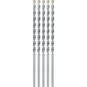 Makita E-10621 3/16″ x 6″ Carbide Tipped Percussion Masonry Hammer Drill Bits, 5/pk
