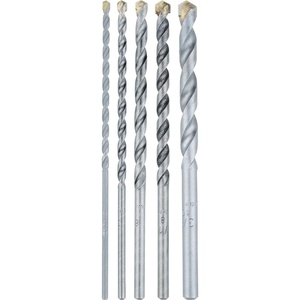 Makita E-10643 5 Pc. Assorted Carbide Tipped Percussion Masonry Hammer Drill Bit Set