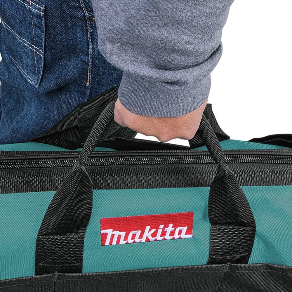 image:imageMakita 8313039 20 Contractor Tool Bag Durable Nylon Adjustable Shoulder Strap Multiple Storage Compartments Wide Mouth Opening Easy Tool Organization