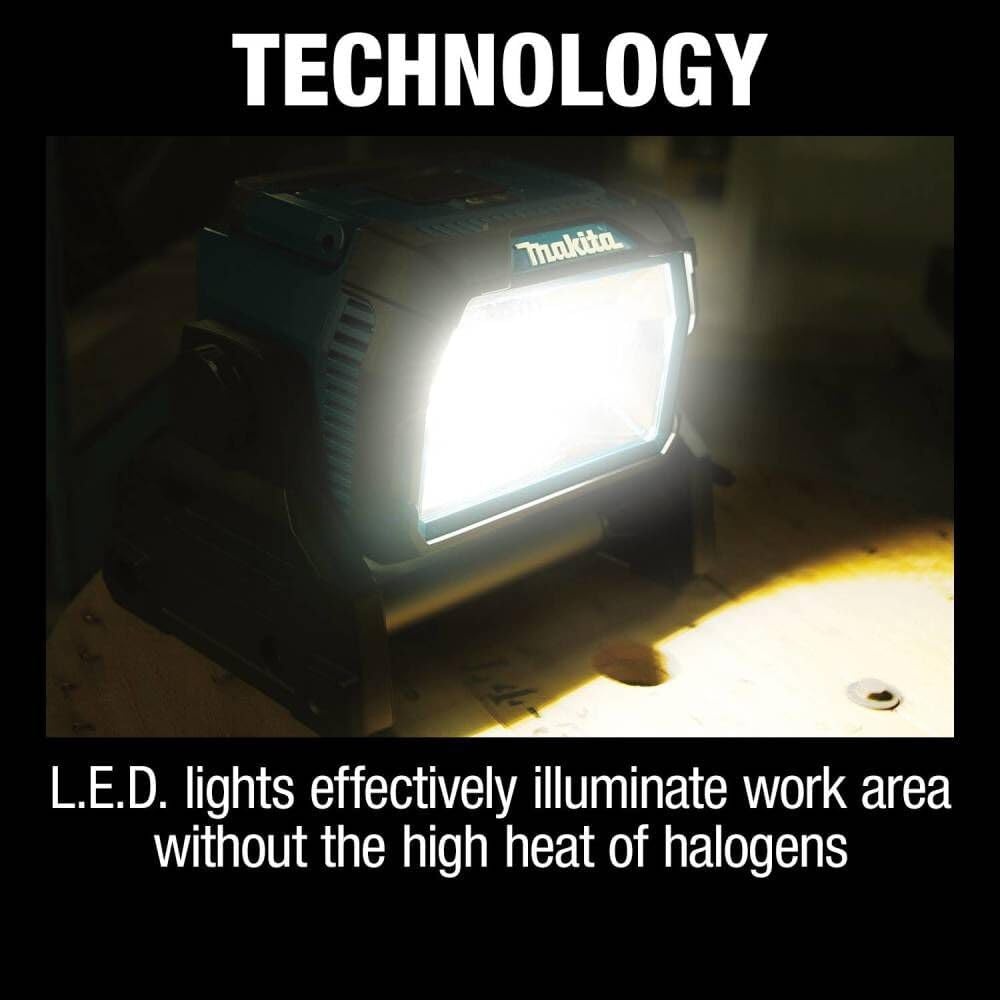 image:imageMakita DML809 18V X2 LXT LithiumIon CordlessCorded Work Light Light OnlyWork Light