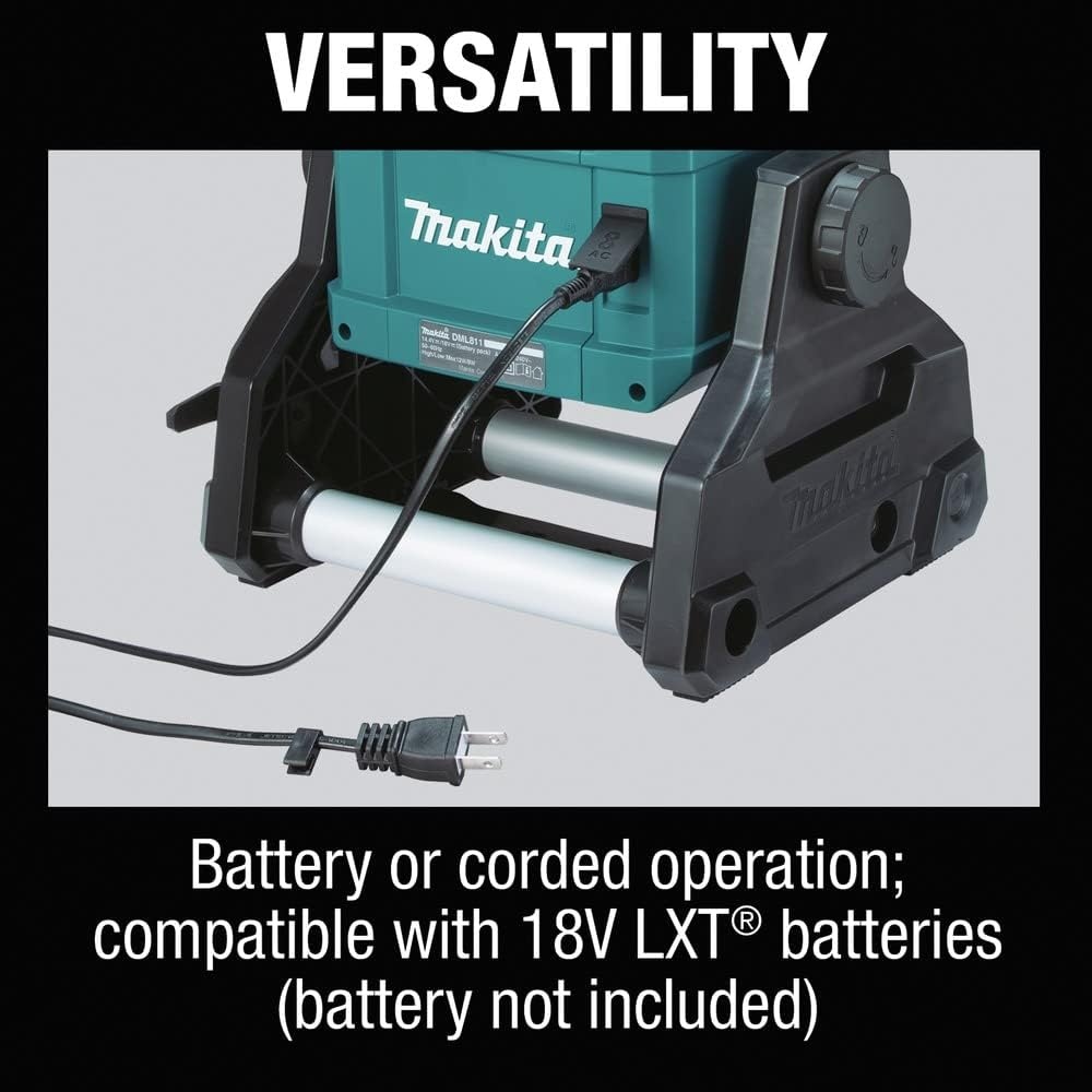 image:imageMakita DML811 18V LXT LithiumIon CordlessCorded Work Light Light OnlyWork Light Tool Only