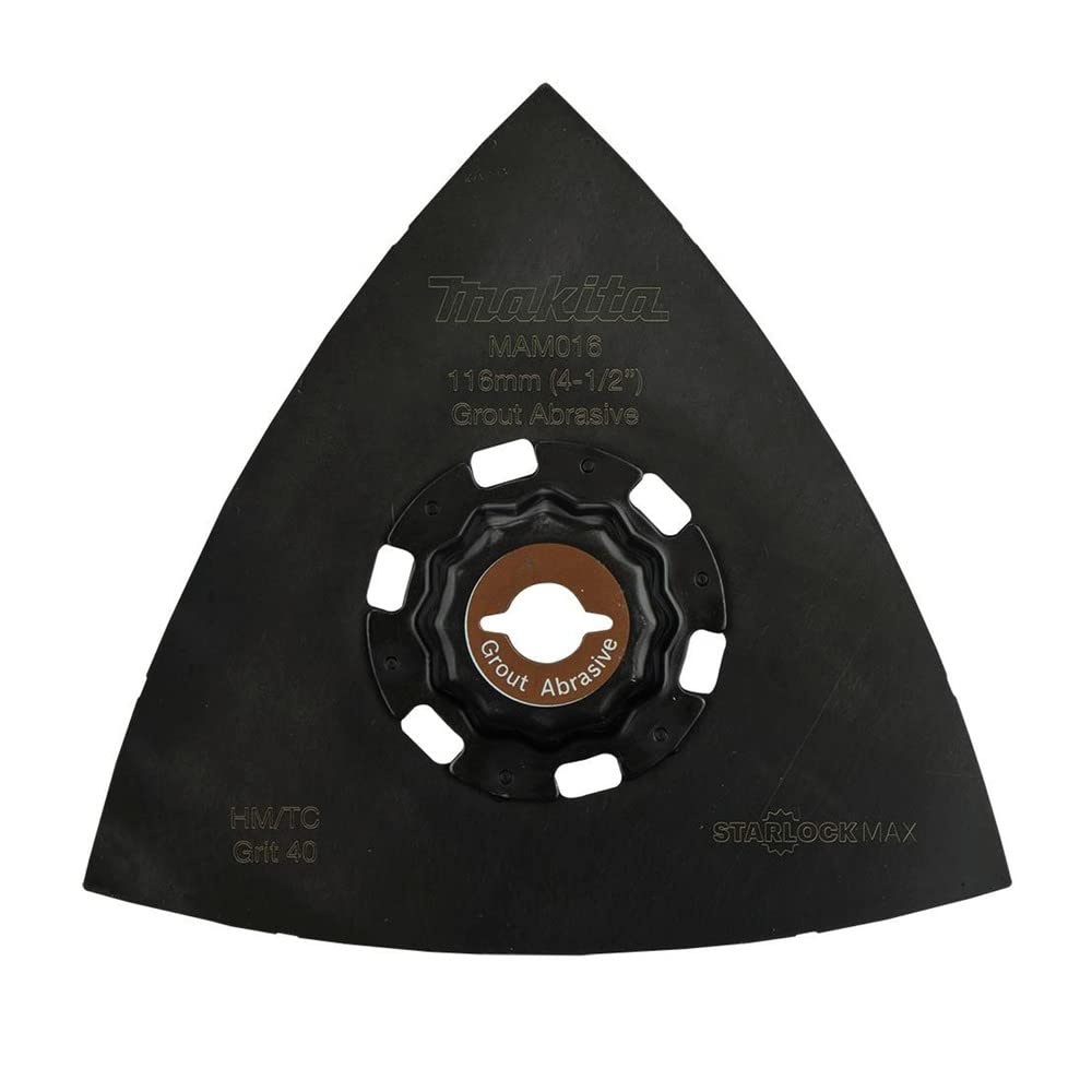 image:imageMakita E08648 StarlockMax Oscillating MultiTool 412 Tungsten Carbide 40 Grit Delta Triangle Sanding Pad