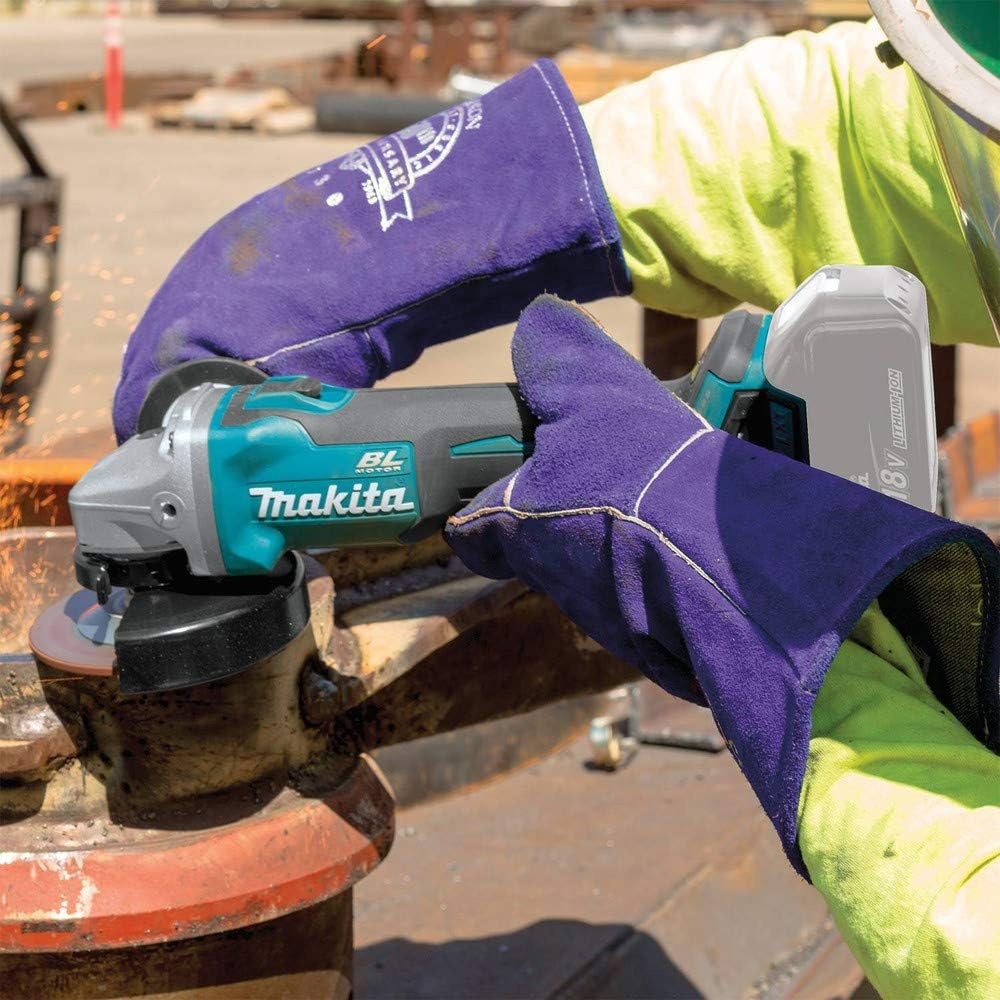 image:imageMakita XAG04Z 18V LXT LithiumIon Brushless Cordless 412 5 CutOffAngle Grinder Tool Only LithiumIon with 50Ah Battery Tool OnlyAngle Grinder