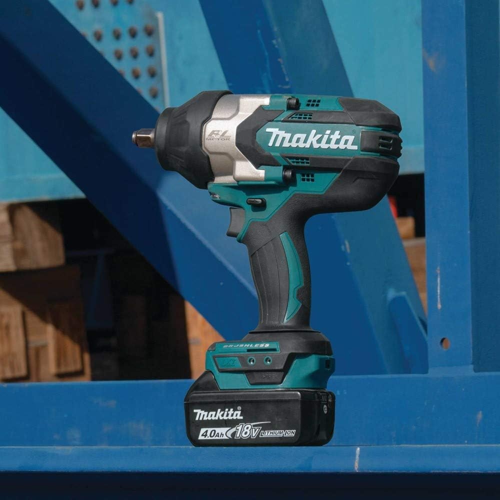 image:imageMakita XWT08Z 18V LXT LithiumIon Brushless Cordless HighTorque 12 Sq Drive Impact Wrench Tool OnlyImpact Wrench Only