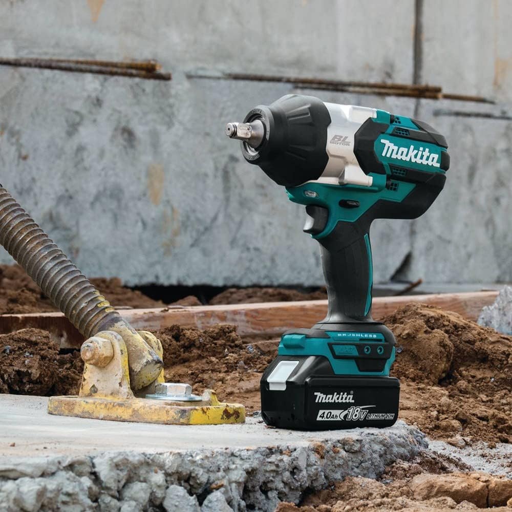image:imageMakita XWT08Z 18V LXT LithiumIon Brushless Cordless HighTorque 12 Sq Drive Impact Wrench Tool OnlyImpact Wrench Only