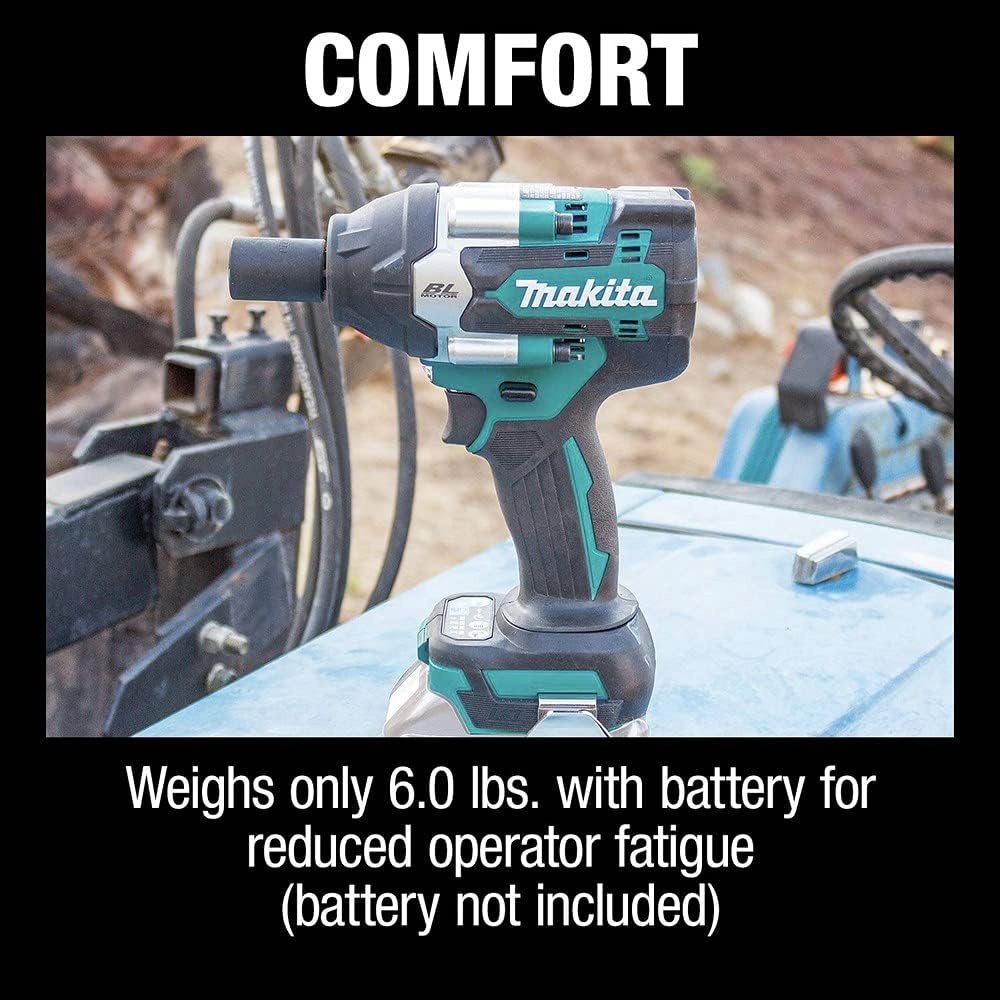 image:imageMakita XWT17Z 18V LXT LithiumIon Brushless Cordless 4Speed MidTorque 12 Sq Drive Impact Wrench wFriction Ring Anvil Tool OnlyImpact Wrench Only
