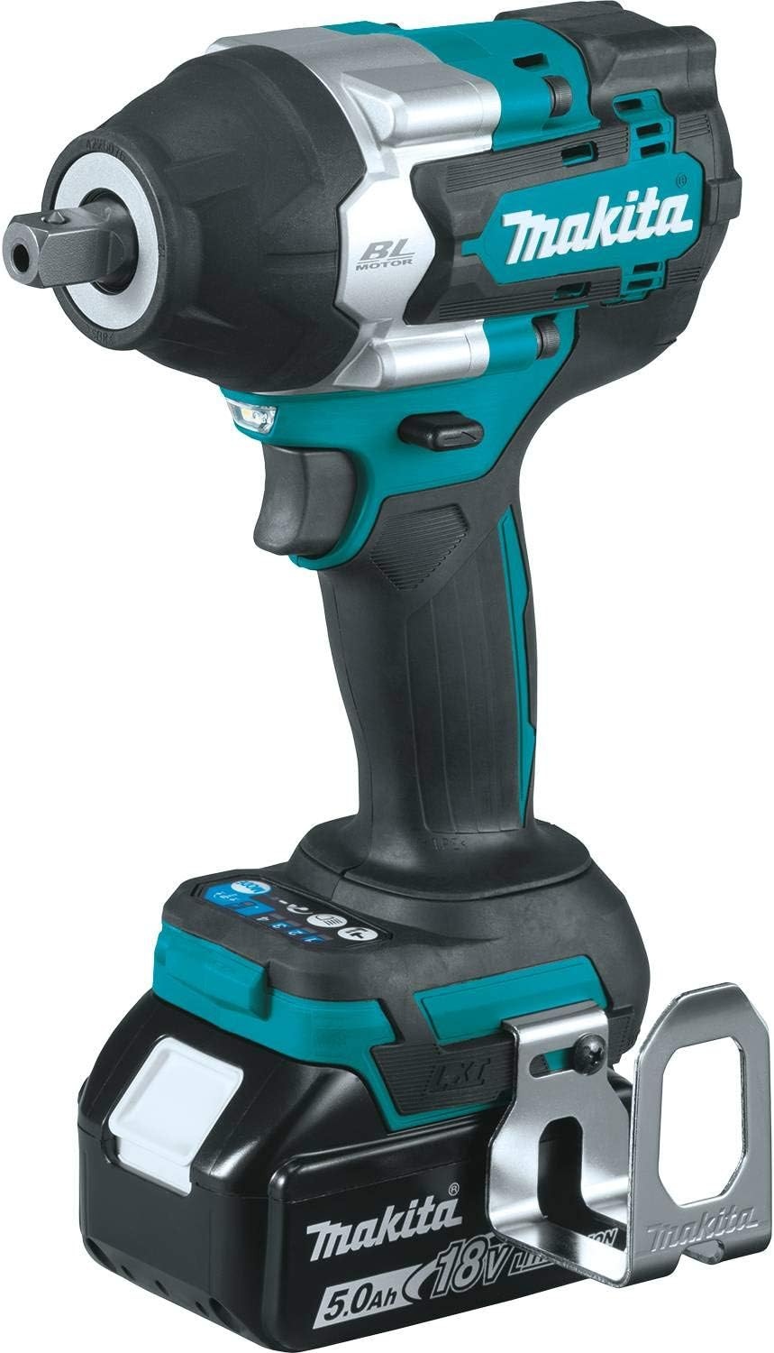 image:imageMakita XWT18T 18V LXT LithiumIon Brushless Cordless 4Speed MidTorque 12 Sq Drive Impact Wrench Kit wDetent Anvil 50Ah