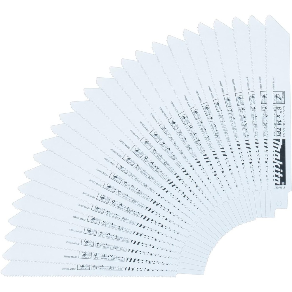 image:imageMakita 723065A100 6Inch 14TPI All Purpose Reciprocating Saw Blade100Pack